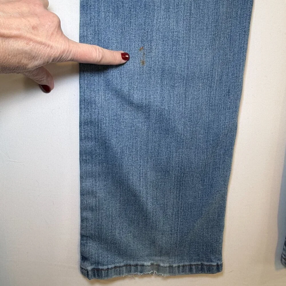 CARHARTT Rugged Flex Distressed Straight Leg Denim Blue Jeans 32 x 34